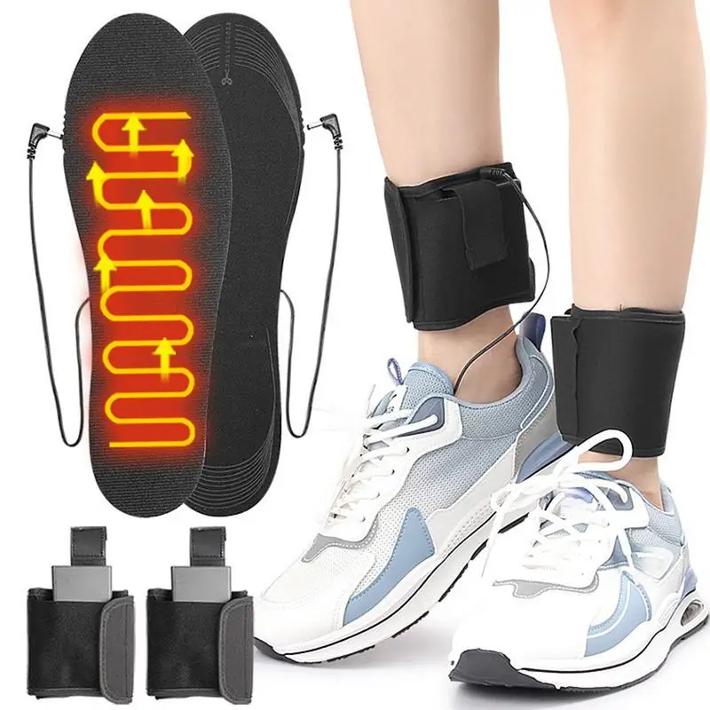 Heated Shoe Insoles with battery box Electric Foot Warming Pad Feet Warmer Sock Pad Mat Winter Outdoor Sports Heating Insole