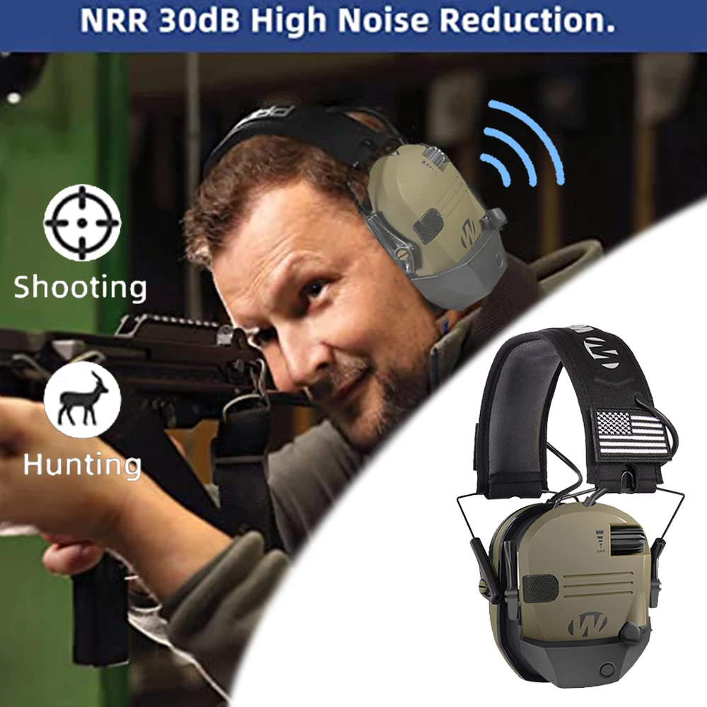 

SALE Tactical Electronic Shooting Earmuff Headsets Anti-noise Headphone Sound Amplification Hearing Protection Headset Foldable