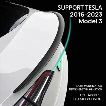Car Rear Trunk Lip Spoiler Wing Real Dry decorazione in fibra di carbonio per Tesla Model 3 Model3 2017-2023 accessori per Tuning esterno