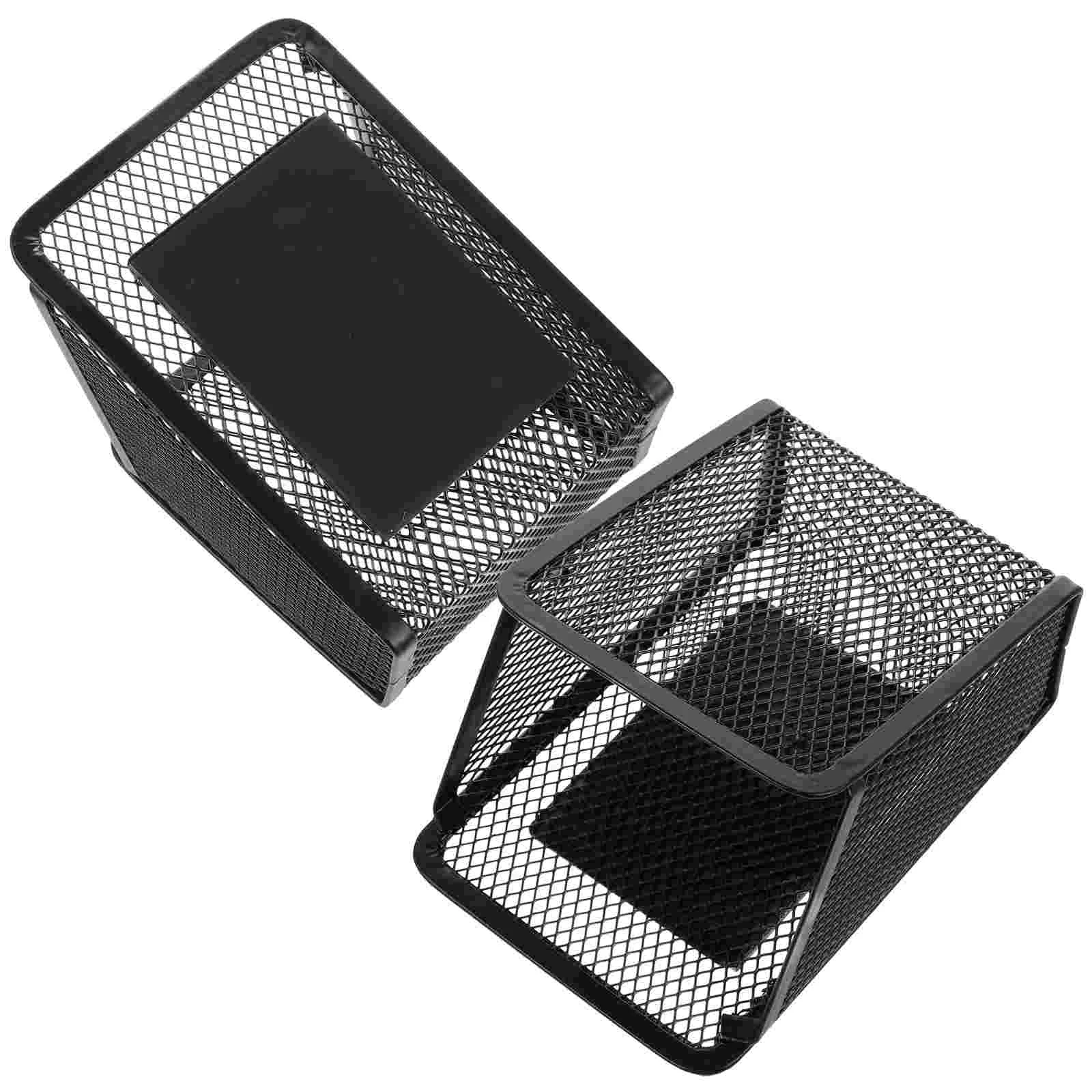 

2 Pcs Metal Storage Basket Magnets Pencil Holder Whiteboard Iron School Supplies