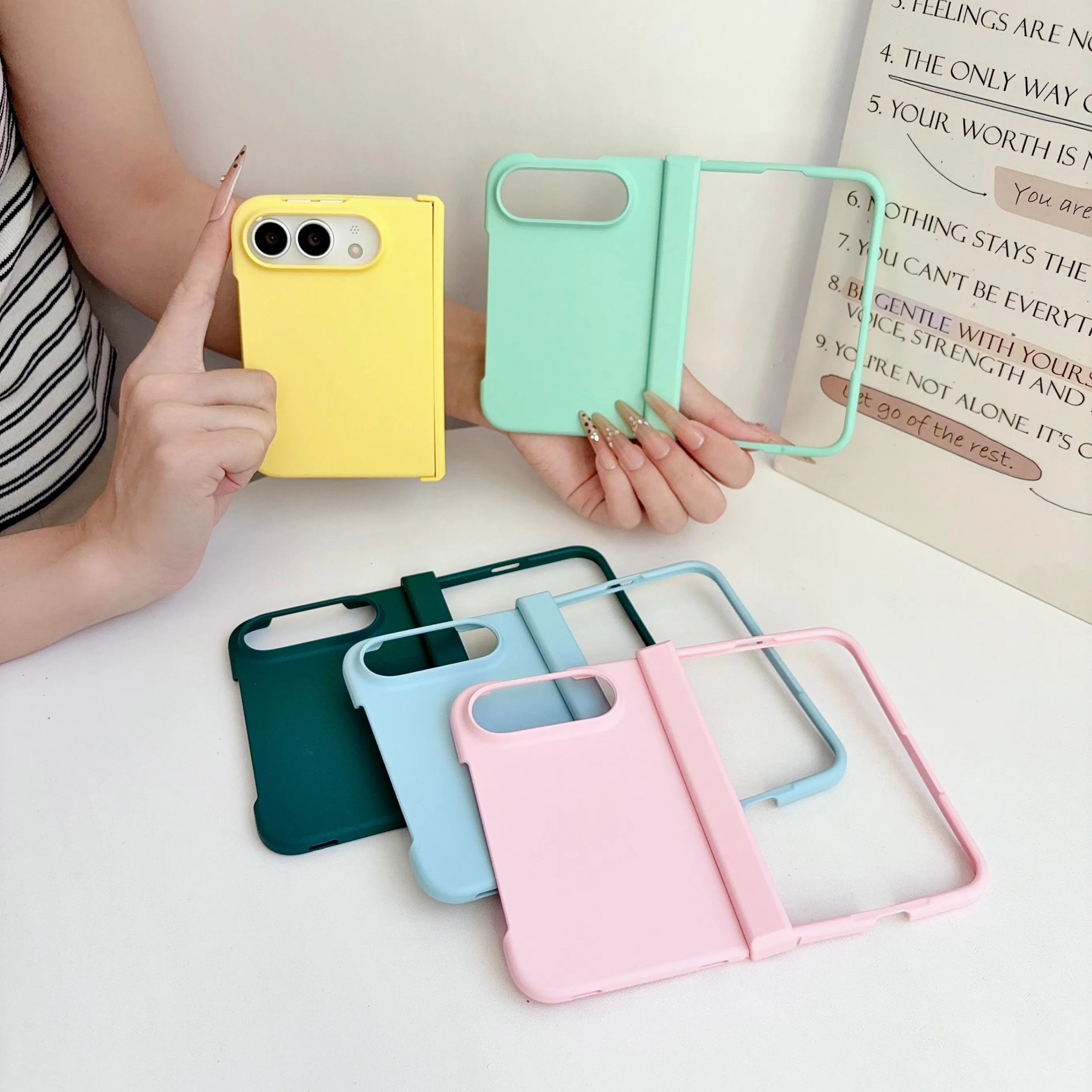 Luxury Dopamine Skin Feel Matte Phone Case - Shockproof Slim Front & Back Hard Cover