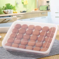 1pc-30 Grids Large Capacity Egg Shockproof Holder Plastic Egg Container with Cover Storage Box Tray for Refrigerator 1