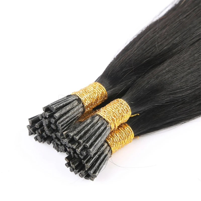 Top Quality Unprocessed I-tip Hair Pre-bonded Human Keratin Russian i tip human hair extensions Straight I Tip Hair