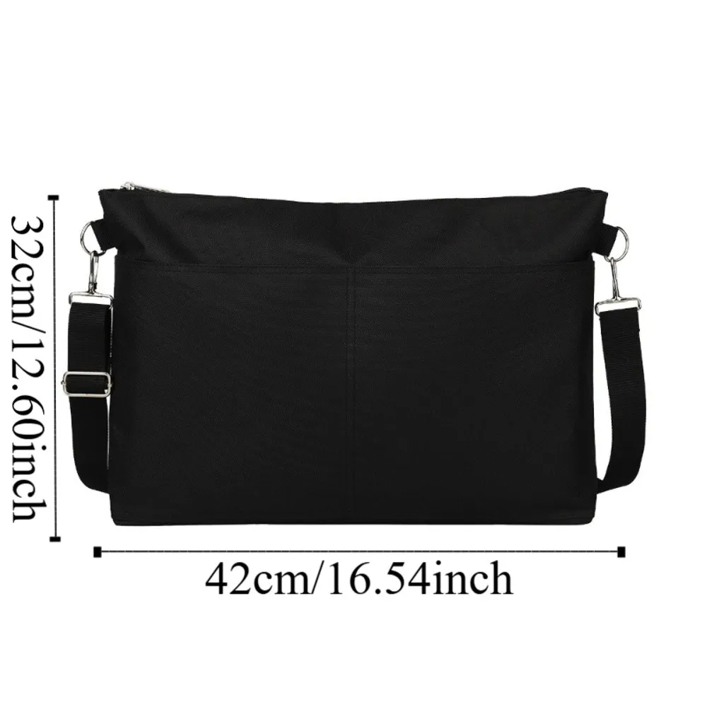 Portable Baby Stroller Storage Bag Multifunction Large-capacity Baby Pram Hanging Bag Waterproof Black Mommy Shoulder Bag