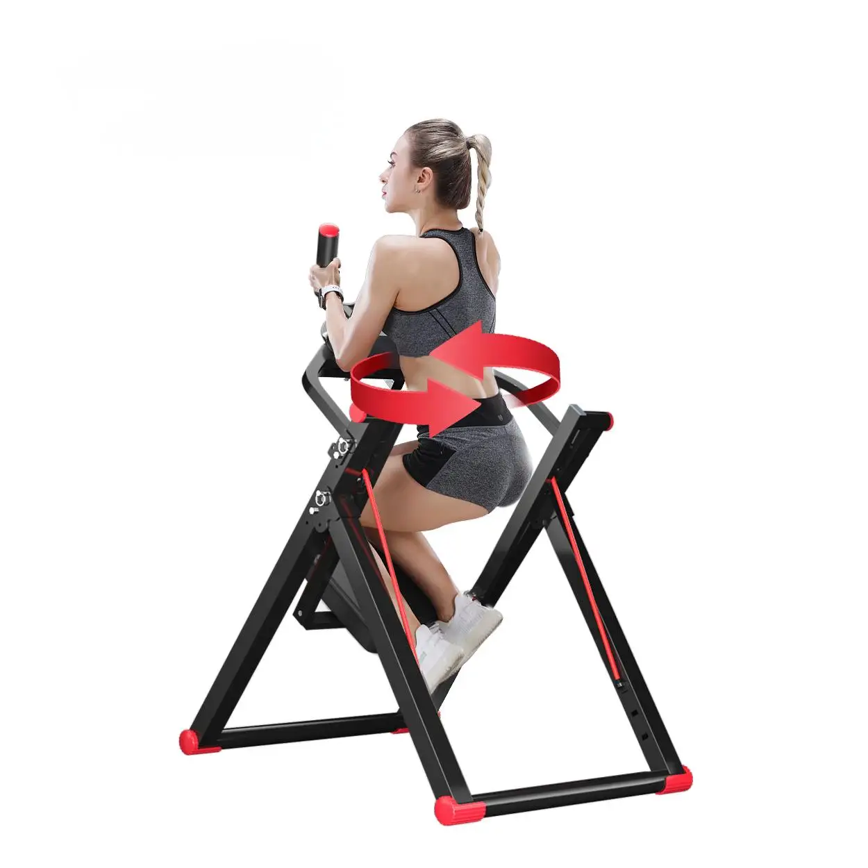 High Quality Swing Chair Abdomen Waist Trainer Factory Direct Foldable Rotatable Exercise Machine for Home Ab Roller Wheels