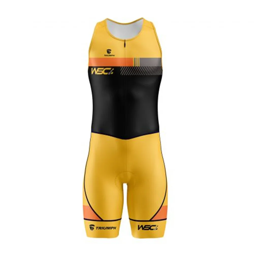 Triumph Cycling Triathlon Suit Senza Maniche Bike Speedsuit Ropa Ciclismo Road Race Aero Bicycle Skinsuit Summer Men Team Trisuit