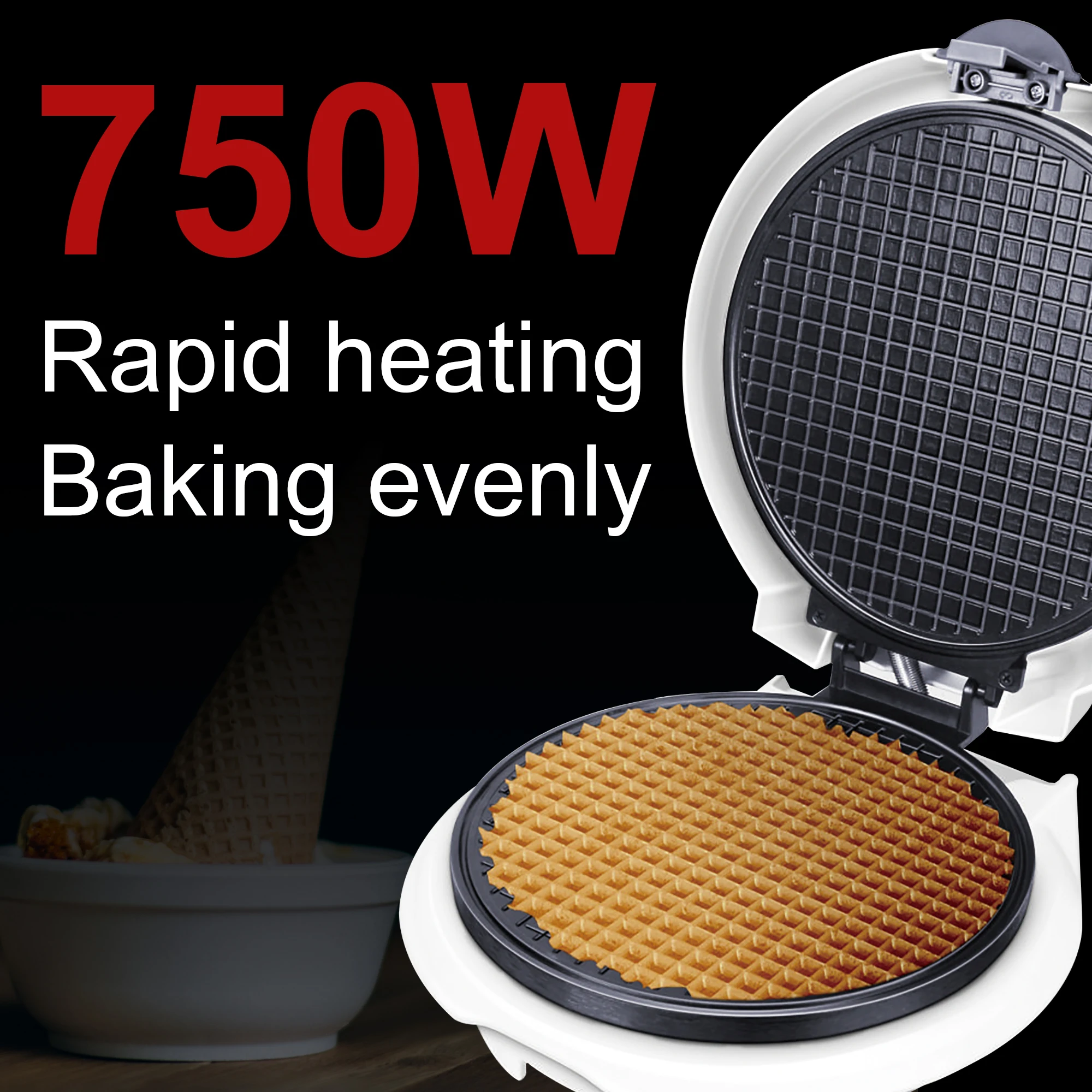 Electric Egg Roll Maker Crispy Omelet Mold Crepe Baking Pan Pancake Bakeware DIY Ice Cream Cone Machine Pie Frying Grill Sonifer 3