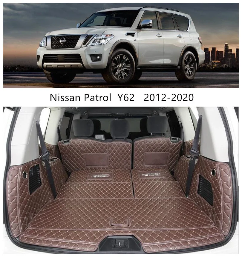 

For Nissan Patrol Y62 2012-2020 Full Rear Trunk Tray Liner Cargo Mat Floor Protector Foot Pad Mats