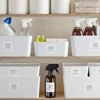 144pcs Bathroom Laundry Room Labels Dispenser Containers Stickers Spray Bottles Removable Cleaning Waterproof Labels 3