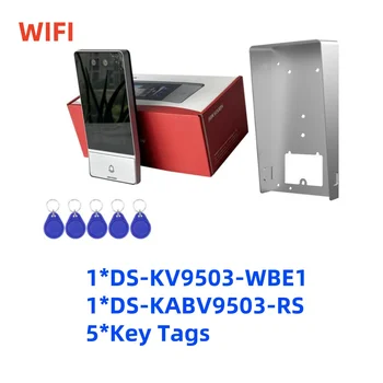 Hikvision Video Intercom DS-KV9503-WBE1 4.3 Inch Metal WIFI Facial Recognition IP Villa Door Station POE Doorbell Doorphone 1