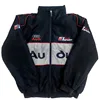 Men's new warm motorcycle jacket casual embroidery youth racing down jacket 1