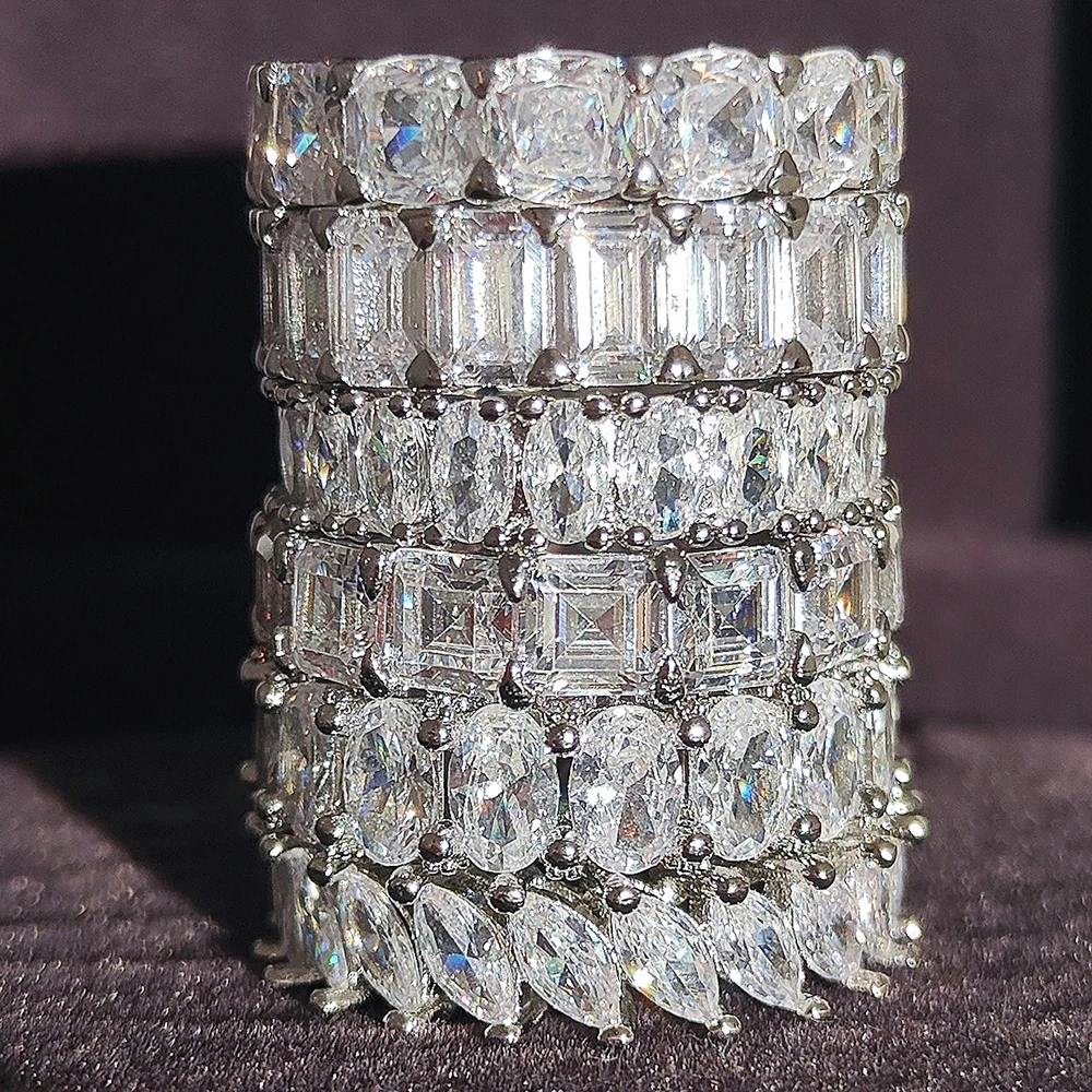 Elegant Vintage Gold & Silver Eternity Wedding Band for Women & Men - Perfect Gift