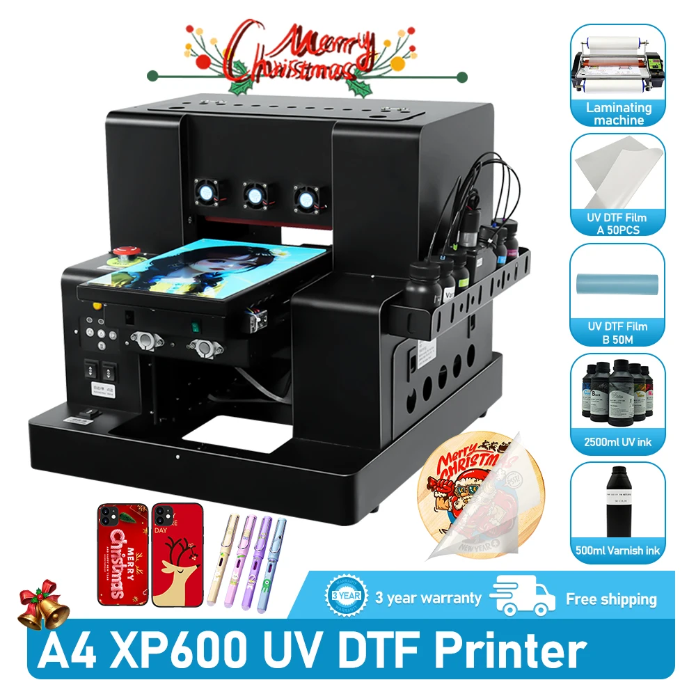 Stampante Uv Dtf Per Stampante Per Adesivi Uv Dtf Epson Xp600 A4 Stampante Flatbed Uv Con Macchina Di Laminazione Macchina Da Stampa Uv Dtf A4