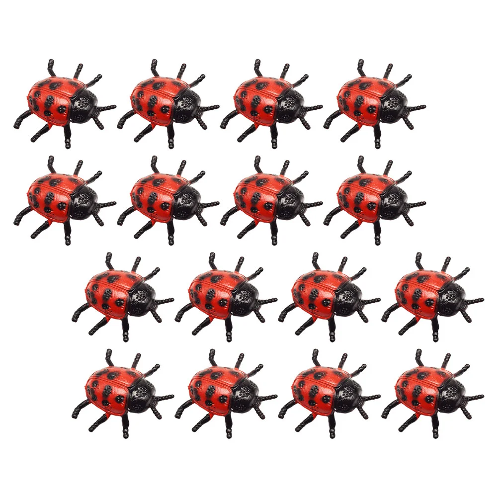 Figurine Mini Ladybug Pvc Simulation Toys for Kids Halloween Creepy Prank Props Child Model