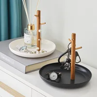 2024 New Nordic Bamboo Tree Branch Storage Tray Living Room Desktop Key Hanger Jewelry Display Frame 1