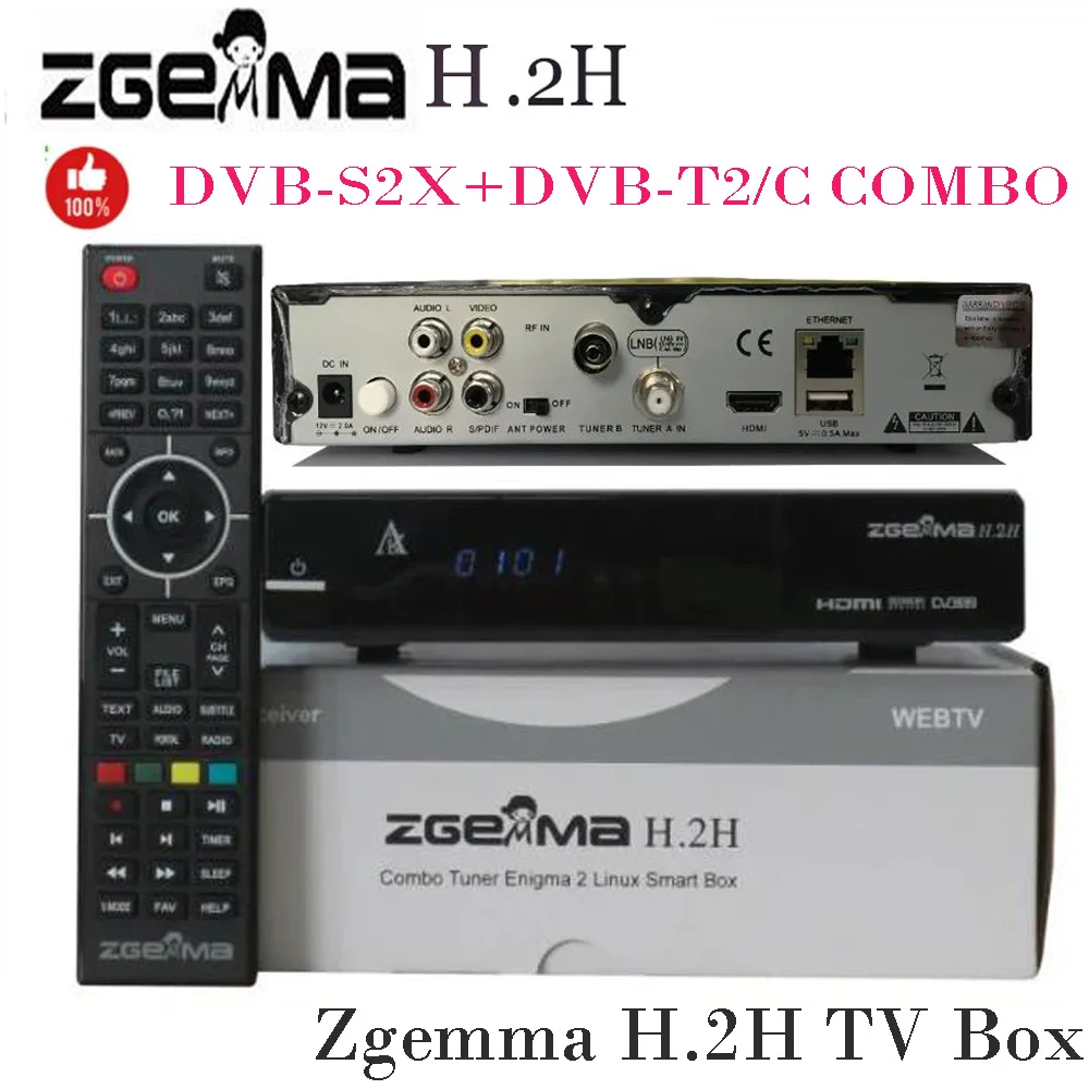 

[Genuine] ZGEMMA H.2H Satellite TV Receiver Linux Enigma2 Receptor DVB-S2X+DVB-T2/C combo HDTV H. 264 Digital Satellite Receiver