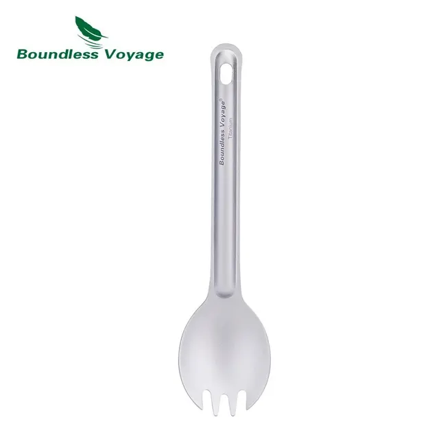 Boundless Voyage Titanium Cutlery – Lightweight Reusable Spoon & Spork Set 2