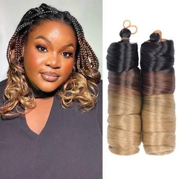 14inch French Curls Braiding Hair Synthetic Hair Spiral Curls Braids Hair Pre Stretched Loose Wave Braiding Hair Extensions 1