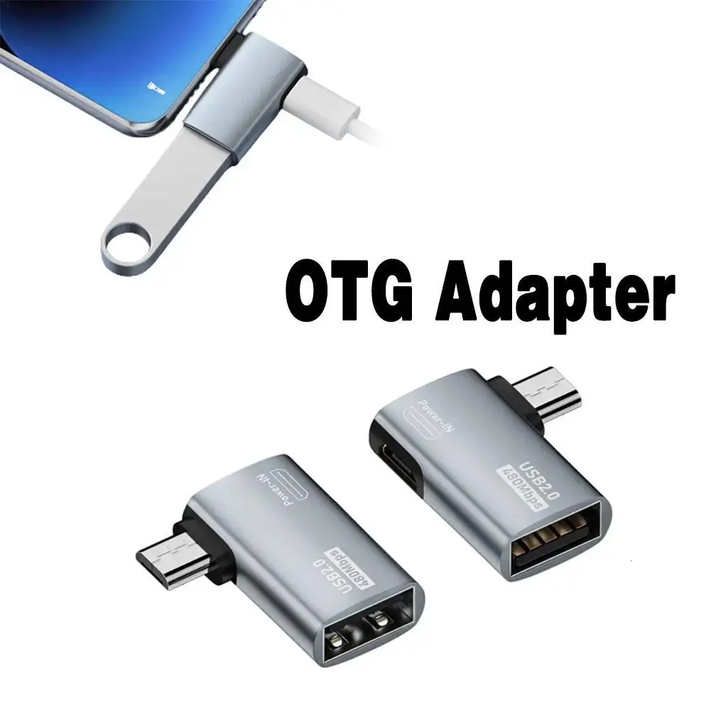 OTGCableAdapter4K90DegreeLeftRightAnglePoweredMicroUSBTo