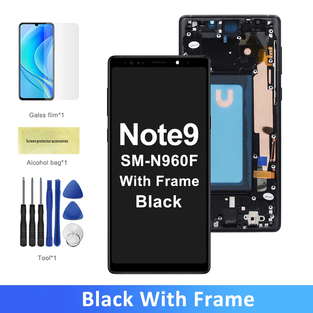 black with frame