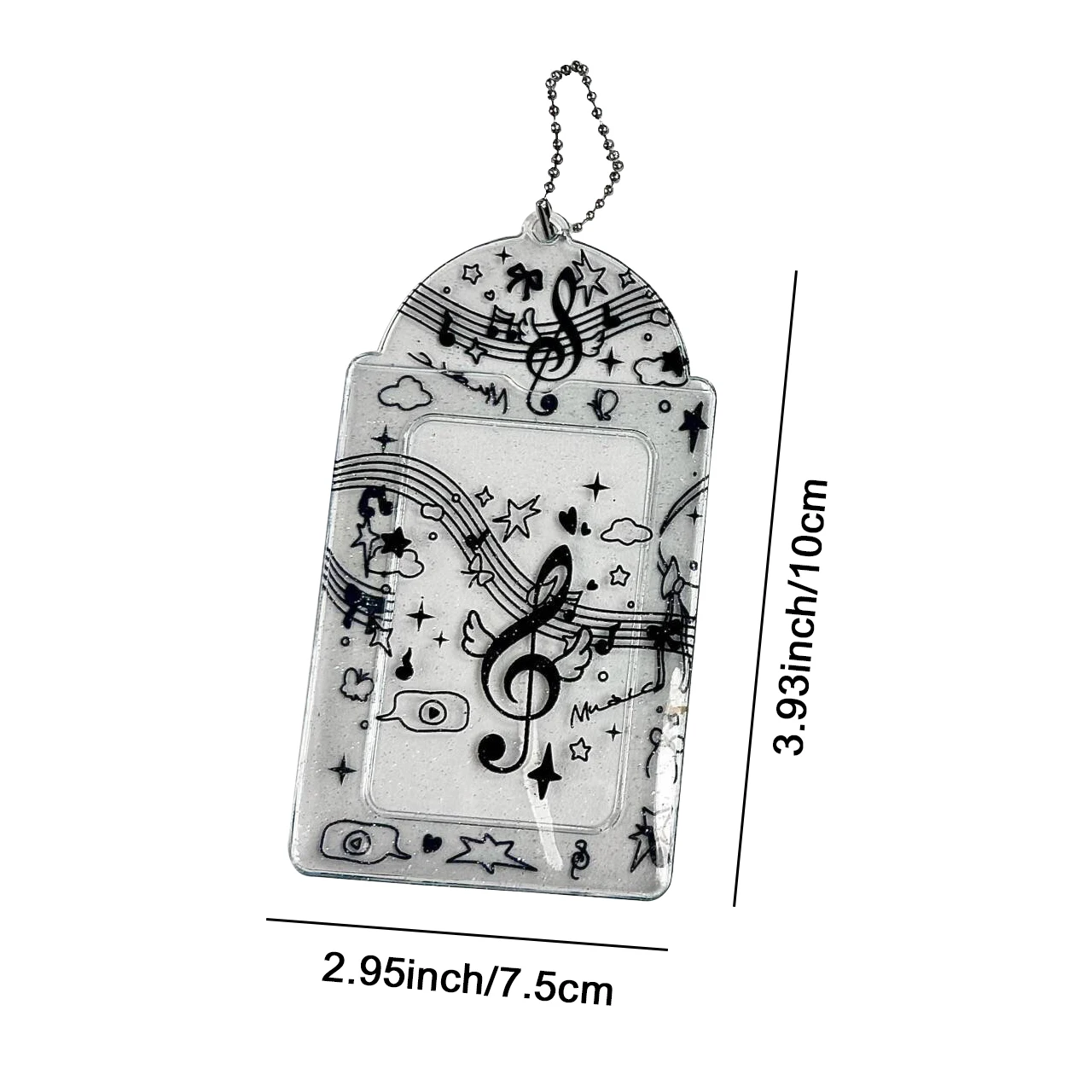 1pcs Kpop Photocard Holder, Keychain Transparent Photo Card Holder,Keychain Kpop ID Badge Holder Student Bus Card 5