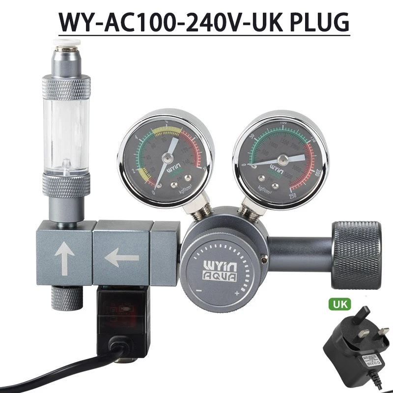 Premium Edition Aquarium CO2 Regulator with Electromagnetic Valve and Bubble Gauge