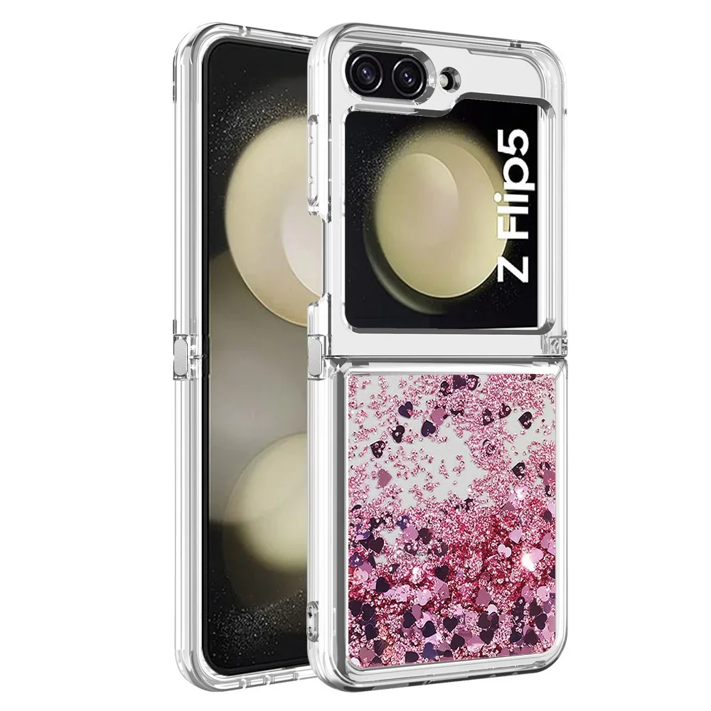 Luxury Glitter Quicksand Gradient Love Heart Bling Case Cover