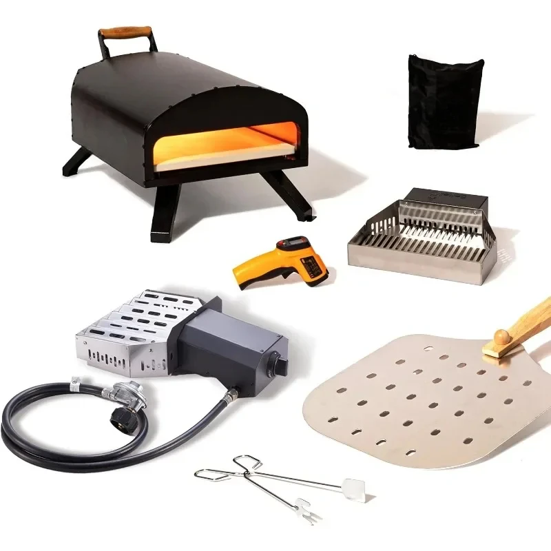 Portable Wood and Gas Fire Pizza Oven