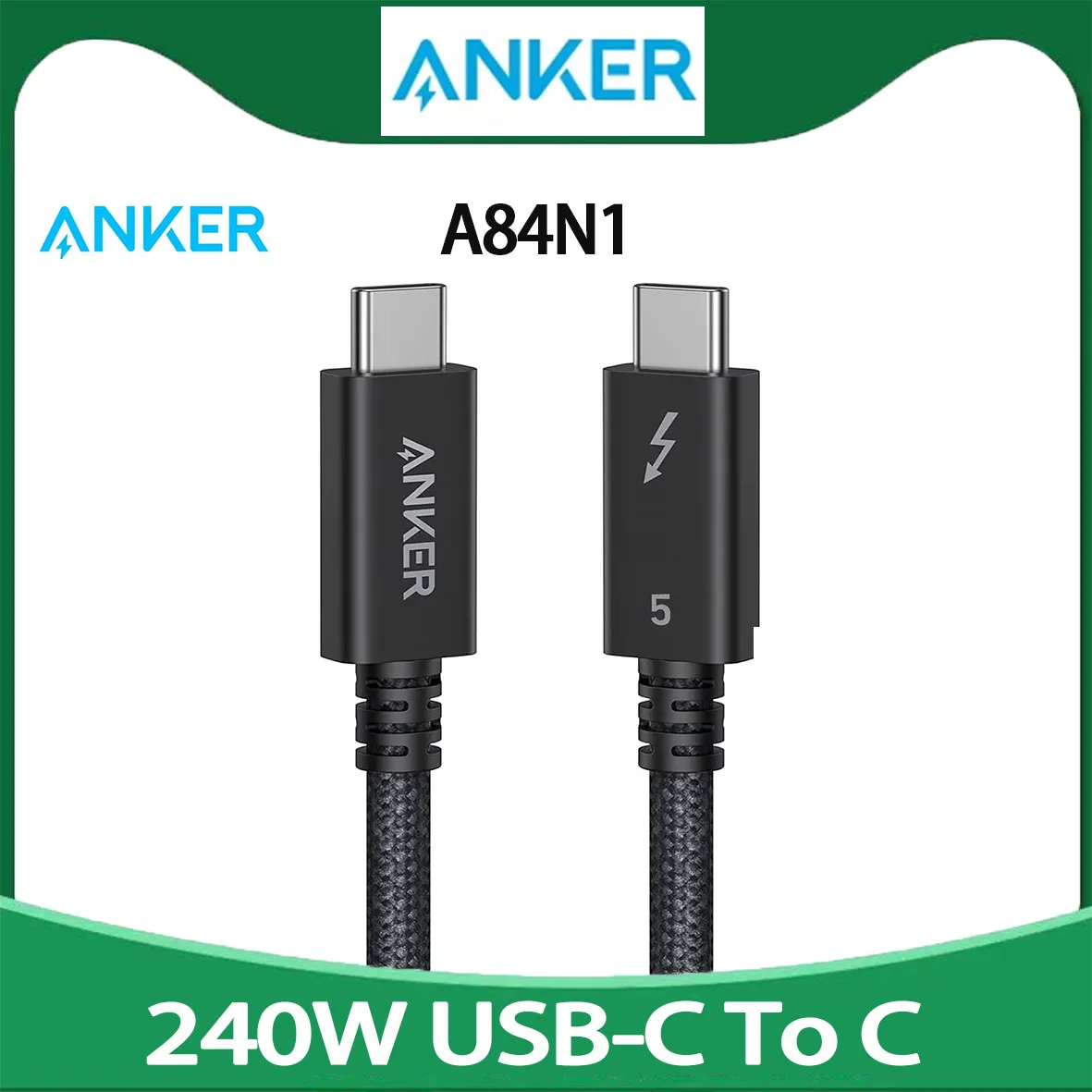 Anker Prime Thunderbolt 5 Cable (3.3 ft, 80Gbps, 240W) Supercharged Data Transfer and Power