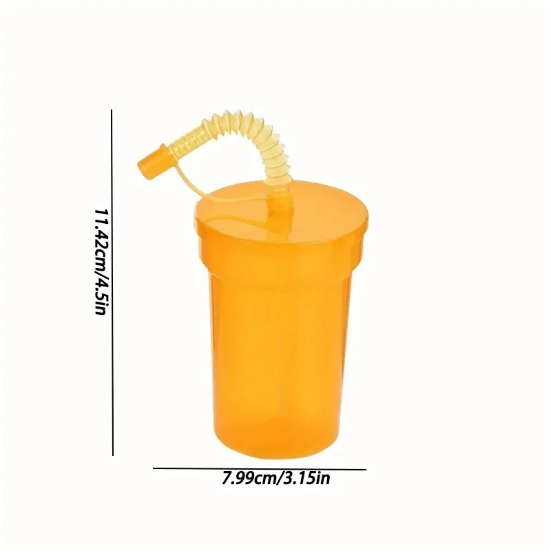 Portable Party Cup with Telescoping Straw and Spill Proof Design