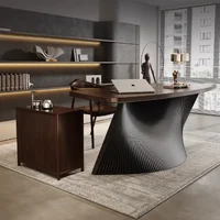 Asthetic Manager Executive Desk Modern Luxury Designer Workstation Office Table Conference Black Mesa De Escritorio Home Office