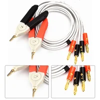 High Performance LCR Meter Test Cable Terminal Kelvin Clip Wires Gold Plated Clamp Safe Material 33 5inch/850mm Length 1