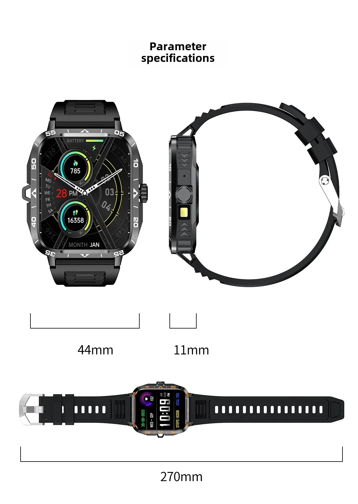 for Doogee S200 X DK10 S118 V40 Pro Blade 10 Smart Watch Bluetooth Call Heart Rate Blood Oxygen Health  Outdoor Sport Smartwatch 5