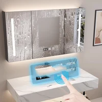 Simple Toilet Bathroom Cabinets Vintage Partition Vanity Light Bathroom Cabinets Storage Mirrors Meuble Toilette Home Furniture 2