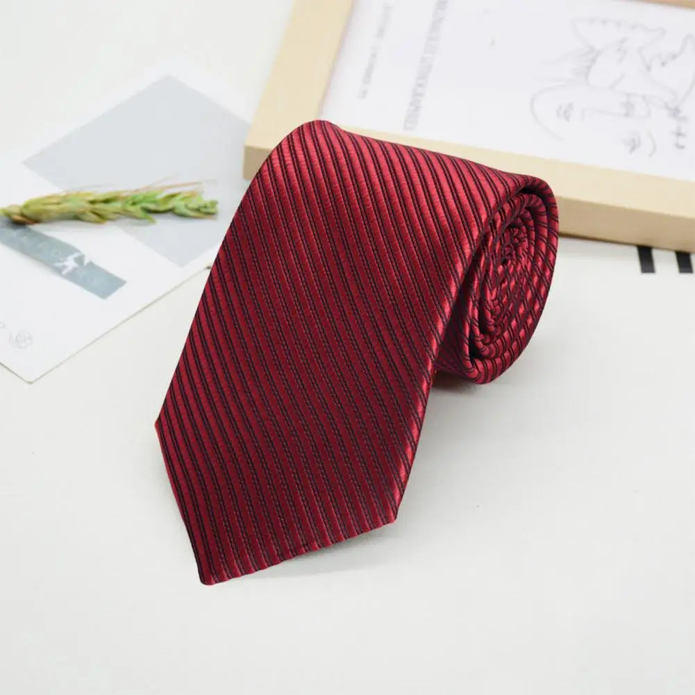 

Gentlemen Business Suit Tie Premium Men's Solid Color Jacquard Business Tie Formal Twill Slim Necktie for Wedding Office Work