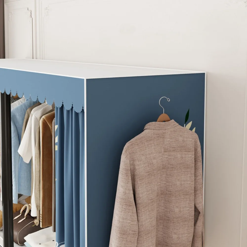 Cloth Wardrobe Installation-Free Folding Steel Frame Bedroom Storage