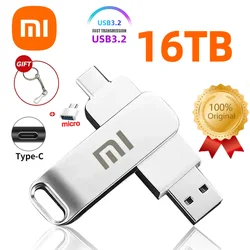 Xiaomi 3.2 Flash Drives 16TB USB High Speed Transfer Metal Pendrive Memory Card Pendrive Flash Disk Memoria Waterproof Stick New