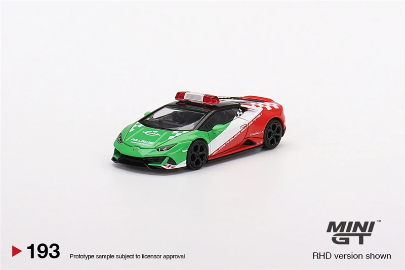 

MINI GT 1:64 Huracan EVO аэропорт Болонья 2020 модельный автомобиль Follow-Me LHD