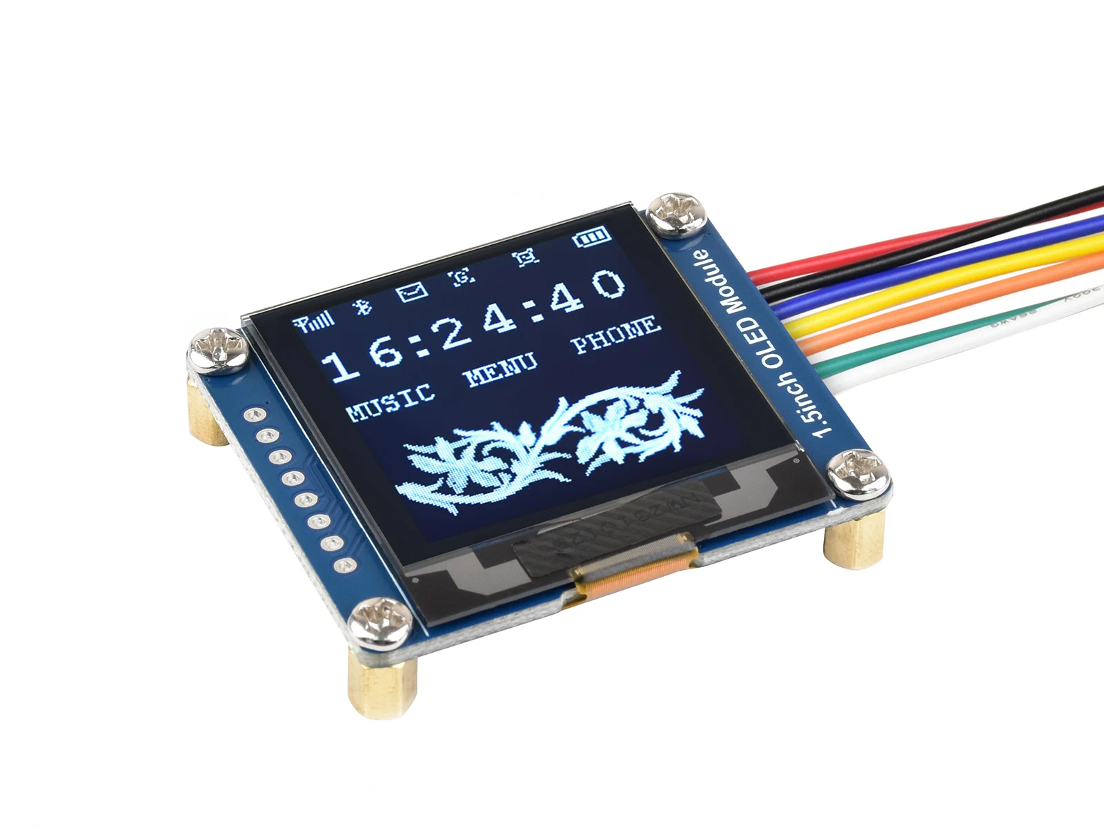 

Waveshare 1.5 inch OLED Display Module 128x128 pixels 16-bit grey level SPI / I2C compatible with Arduino/ Raspberry Pi / STM32