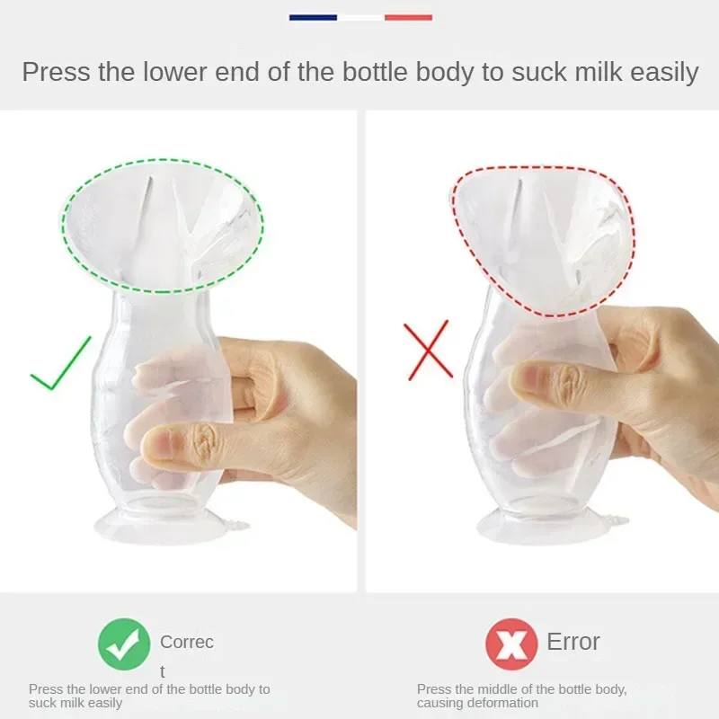 Breastfeeding Baby Feeding Manual Breast Pump Partner Breast Collector Automatic Correction Breast Milk Silicone Pumps BPA Free 4