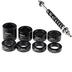 1 Piece Front Wheel Center Axle M12 Bushing Electric Bike / Motorcycle Wheel Axle Sleeve Bushing 7075 Aluminum High Precision