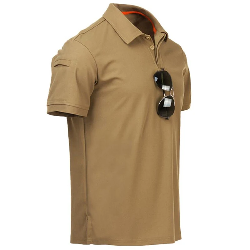 Sport T Shirt Outdoor Tactical T-Shirts Sports Breathable Hiking Summer Quick Dry T Shirts Hunting Camping 4XL Lapel Polos Sports Clothing sport t shirt