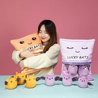 Creative Lucky Bats Plush Toys Smiling Face Soft Doll Pillow Stuffed kawaii Dark Elf Cute Bat Plush Toys for Children Kids 1