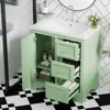 30 Inch Bathroom Vanity with Sink, Modern Elegant Bathroom Storage Cabinet with 3 Drawers and Adjustable Shelves 1