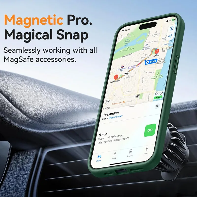 Luxury Frosted Phone Case For iPhone 17 16 15 14 13 12 11 Pro Max Plus 17 Air 16e For Magsafe Matte Transparent Magnetic Cover 3