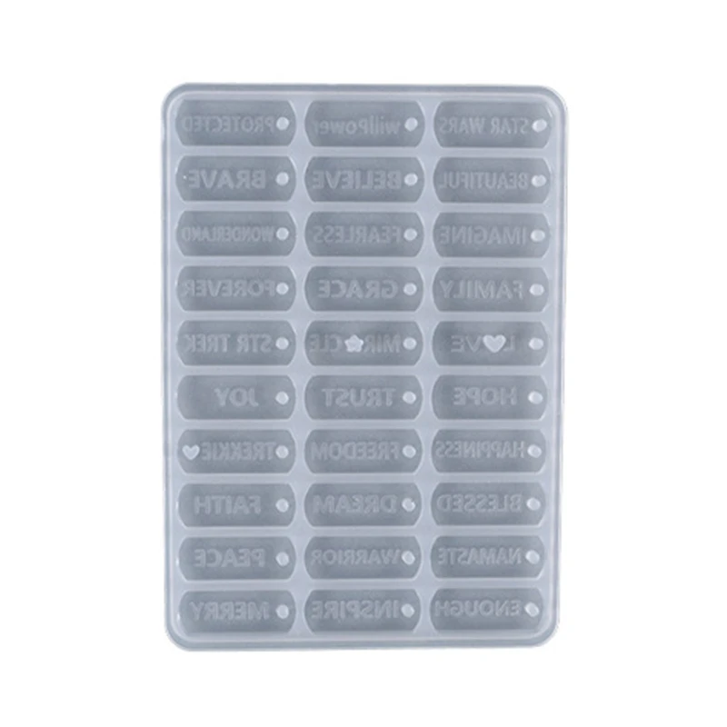 

Inspirational English Pendant Bracelet Jewelry Silicone Mould Resin Casting Mold