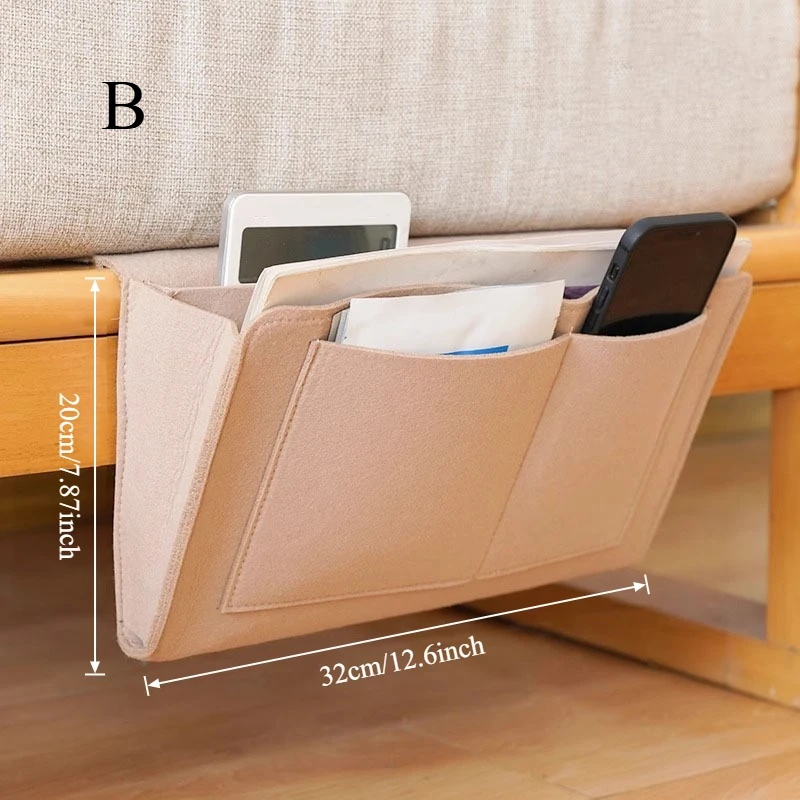 Borsa Appendibile Multifunzionale In Tessuto | Organizer Da Parete O Porta | 19x29x10,5 Cm | Grigio