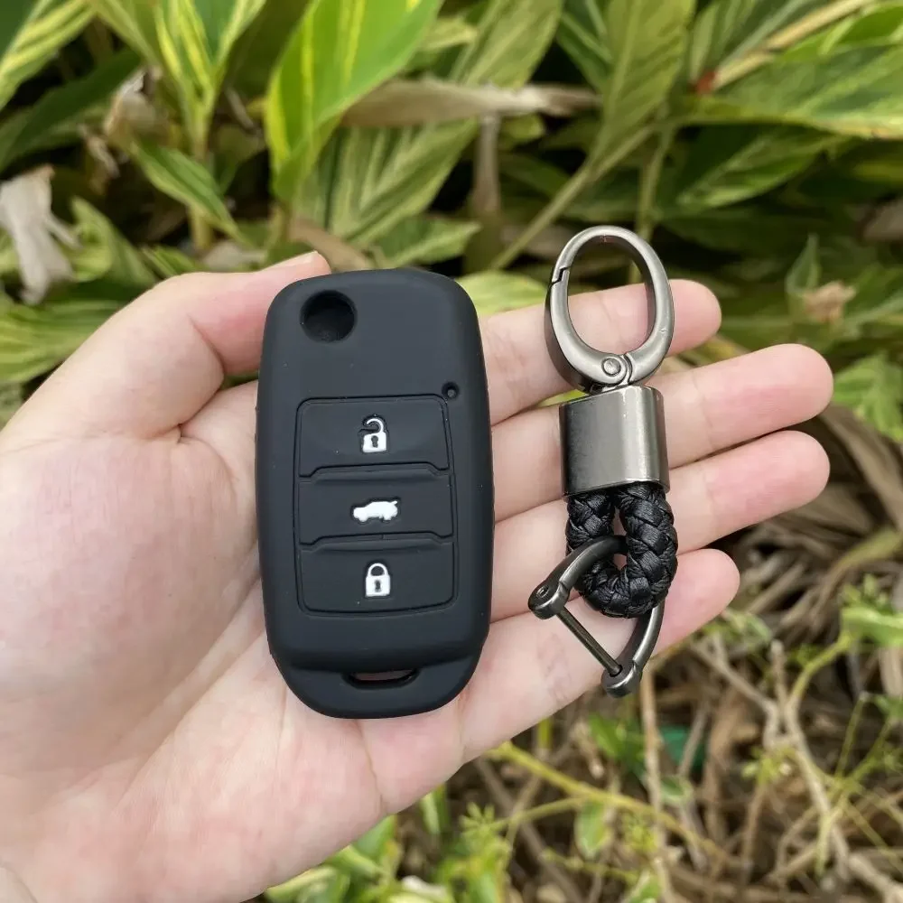 3 Buttons Flip Silicone Car Key Cover Case Skin Holder Protector bag for Changan CS75 EADO CS35 RAETON CS15 V3 V5 V7 Keychain key case,key case cover,car key shell