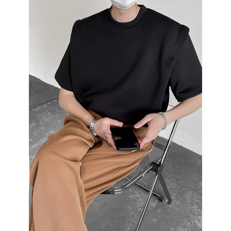 Cropped Shirt Outfit Estivi Uomo Streetwear Summer T Shirt Men