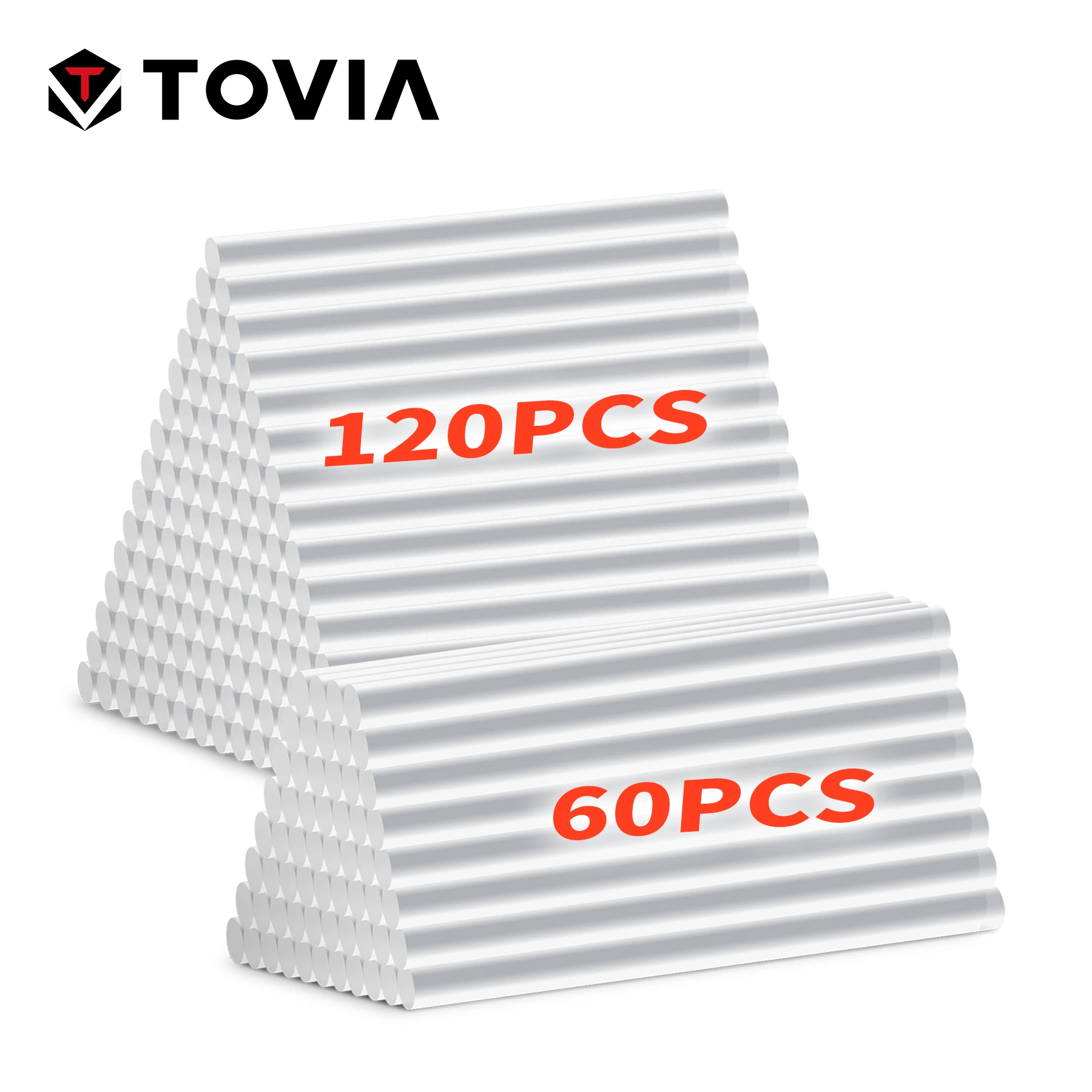 T TOVIA 반투명 핫멜트 접착제 스틱, EVA 재료, DIY 접착, 사진 앨범, 목재 등에 적합, 7mm * 100mm 60PCs, 120PCs